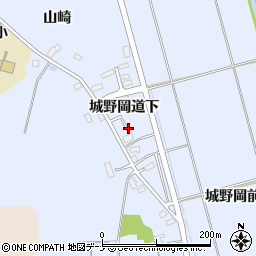 秋田県横手市赤坂（城野岡道下）周辺の地図