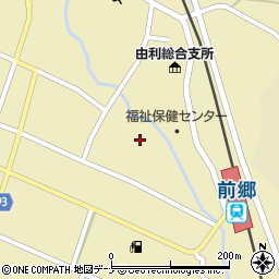秋田県由利本荘市前郷家岸周辺の地図