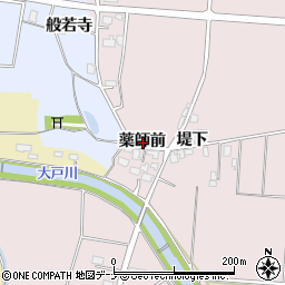 秋田県横手市清水町新田薬師前周辺の地図