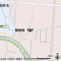 秋田県横手市清水町新田堤下周辺の地図