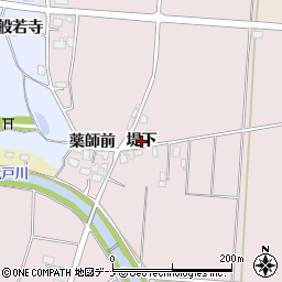 秋田県横手市清水町新田（堤下）周辺の地図