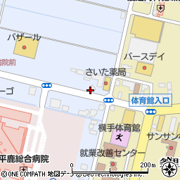 秋田県横手市横手町四ノ口周辺の地図