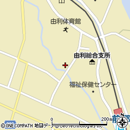 秋田県由利本荘市前郷家岸上堤周辺の地図