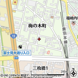 〒013-0068 秋田県横手市梅の木町の地図