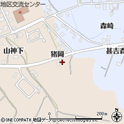 秋田県横手市猪岡山神下49-6周辺の地図