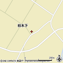 秋田県横手市大雄柏木下周辺の地図