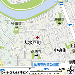 秋田県横手市大水戸町周辺の地図
