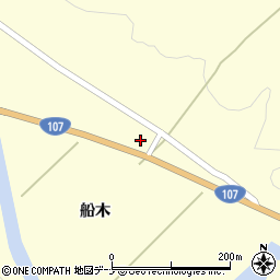 秋田県由利本荘市東由利宿船木100-1周辺の地図