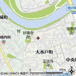秋田県横手市大水戸町1-13周辺の地図