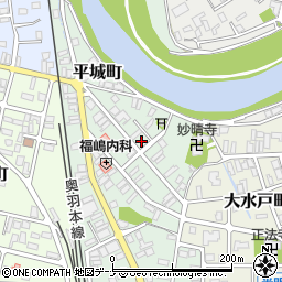 秋田県横手市平城町8-10周辺の地図