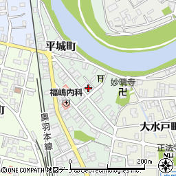 秋田県横手市平城町周辺の地図