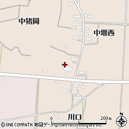秋田県横手市猪岡中猪岡周辺の地図