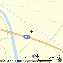 秋田県由利本荘市東由利宿船木周辺の地図