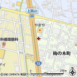 秋田人形会館横手店周辺の地図