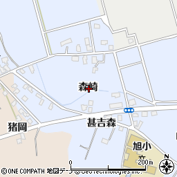 秋田県横手市赤坂森崎周辺の地図