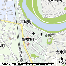 秋田県横手市平城町8周辺の地図