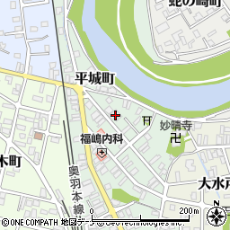 秋田県横手市平城町8-14周辺の地図