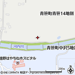 岩手県遠野市青笹町青笹１４地割44周辺の地図