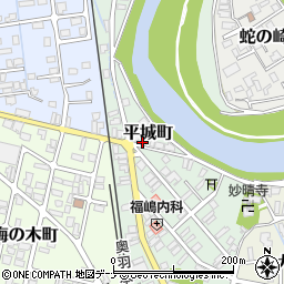秋田県横手市平城町9-8周辺の地図