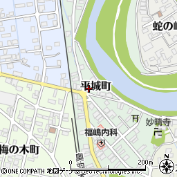 秋田県横手市平城町9-9周辺の地図