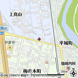 秋田県横手市横手町上真山57-17周辺の地図