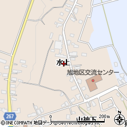 秋田県横手市猪岡水上周辺の地図