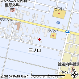 秋田県横手市横手町周辺の地図