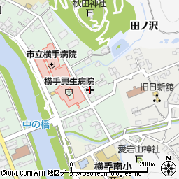 秋田県横手市根岸町7-32周辺の地図