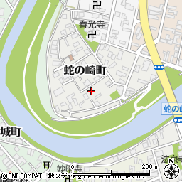 秋田県横手市蛇の崎町周辺の地図
