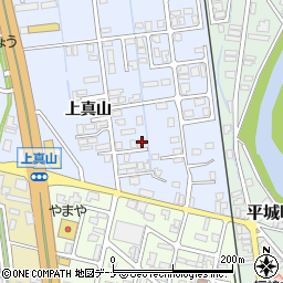 秋田県横手市横手町上真山周辺の地図