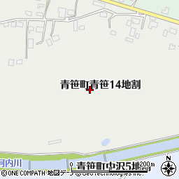 岩手県遠野市青笹町青笹１４地割周辺の地図
