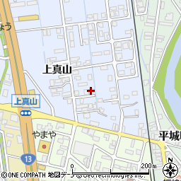 秋田県横手市横手町（上真山）周辺の地図
