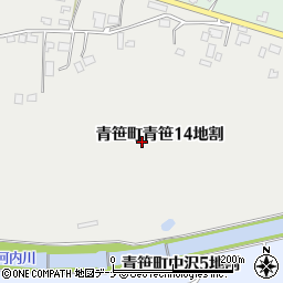 岩手県遠野市青笹町青笹（１４地割）周辺の地図