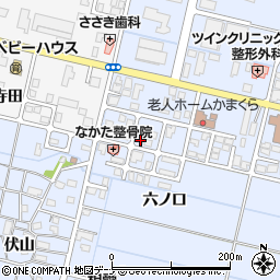 秋田県横手市横手町六ノ口22周辺の地図