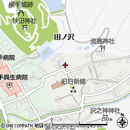秋田県横手市城南町1周辺の地図
