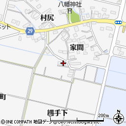秋田県横手市三本柳（縄手下）周辺の地図