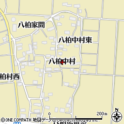 秋田県横手市大雄八柏中村周辺の地図