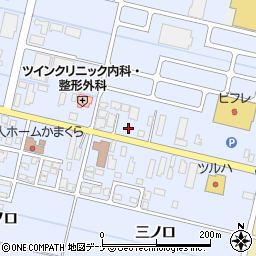 秋田県横手市横手町大関越周辺の地図