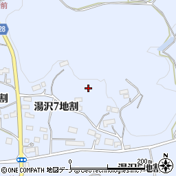 岩手県北上市湯沢周辺の地図