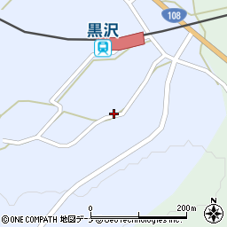 秋田県由利本荘市黒沢山本周辺の地図