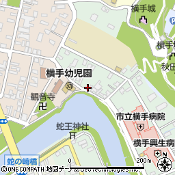 秋田県横手市根岸町1-35周辺の地図