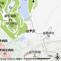 秋田県横手市睦成田ノ沢周辺の地図