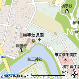 秋田県横手市根岸町1-3周辺の地図