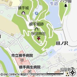 秋田神社周辺の地図
