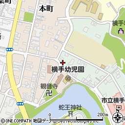 秋田県横手市根岸町1-11周辺の地図