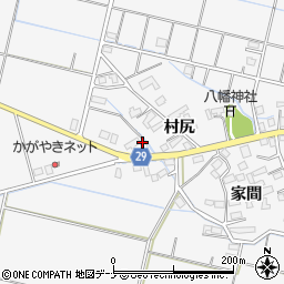 秋田県横手市三本柳（沼頭）周辺の地図