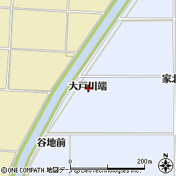 秋田県横手市塚堀大戸川端周辺の地図