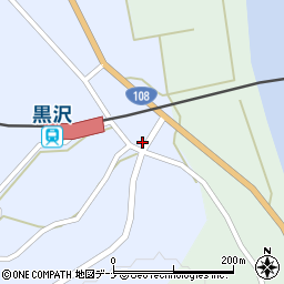秋田県由利本荘市黒沢勘定免周辺の地図