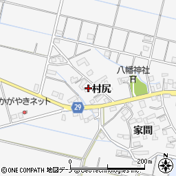 秋田県横手市三本柳（村尻）周辺の地図