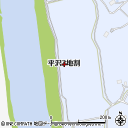 岩手県北上市平沢３地割周辺の地図